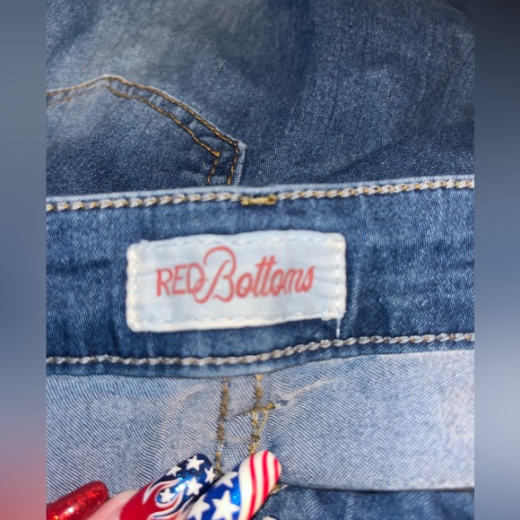 Red Bottom High Rise Flare - Picture 3 of 5